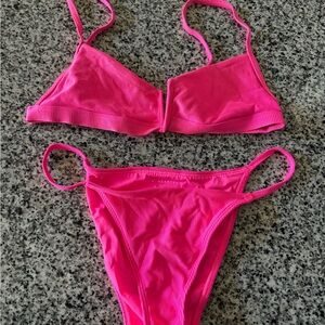 Pacsun pink bikini set